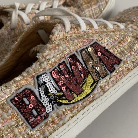 Zara Trafaluc Banana Sequin Tweed Sneakers - Picture 12 of 16